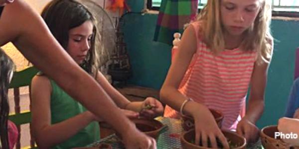 Children learning how to cook Children learning how to cook