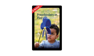 the cover of the book, Preschoolers at Play: Choosing the Right Stuff for Learning and Development